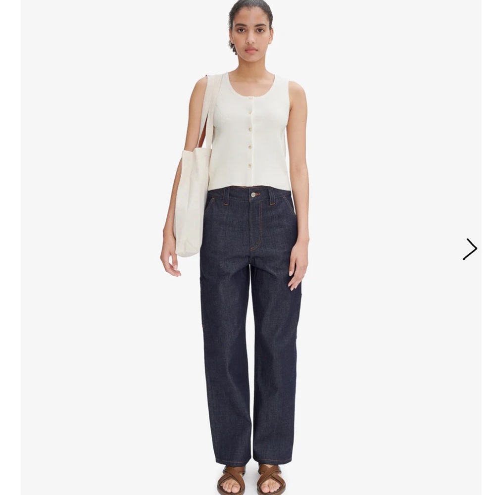 A.P.C. Women's Unisex Carpenter Jeans Small Dark Wash Straight Leg